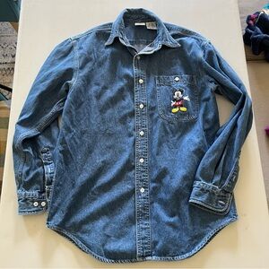 Vintage Disney Mickey Denim Shirt